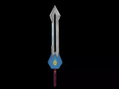 Low-Poly Sword - Hand Painter Free low-poly 3D model