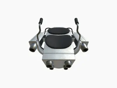 Jetpack G08 Light Steel - SciFi Character Design Low-poly 3D model