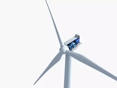 Internal Structure of Wind Turbine Generator 2 3D model