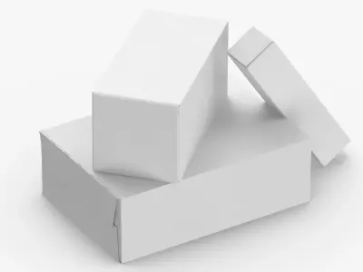 Cardboard Box Set 01 06 3D model