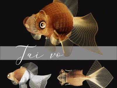 decorative goldfish 3D model