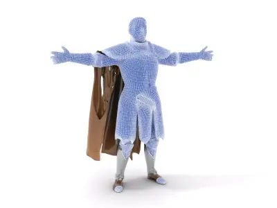 Medieval Knight Armor model pack with textured detailing Low-poly 3D model