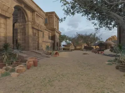 Ancient Oasis Settlement 3D model