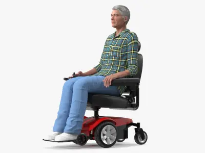  Elderly Man with Jazzy Select Wheelchair  purchase