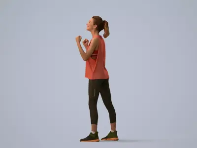 00556Meghan007 - Adult Caucasian woman exercising in sports 3D model