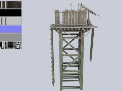Watchtower Low-poly 3D model buy