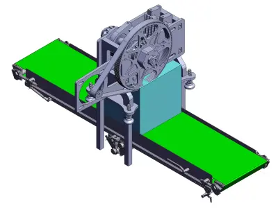 Automatic feeding and unloading crusher 3D model