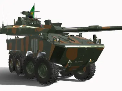IVECO GUARANI 8X8  Low-poly 3D model