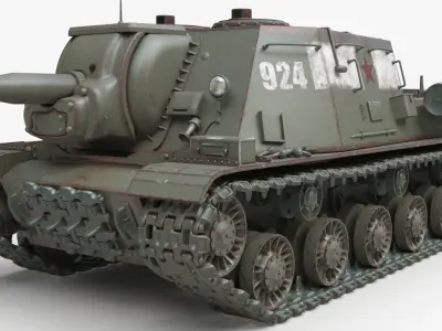 Tank ISU 122  Corona 3D model