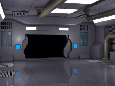 Sci Fi Room Interior 3D model purchase