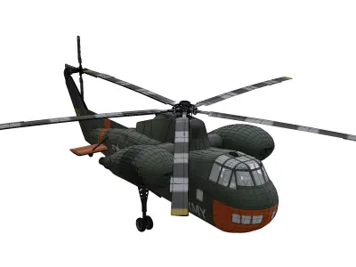 Sikorsky CH37 Mojave Low-poly 3D model