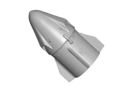 spacex capsule dragon  3D model