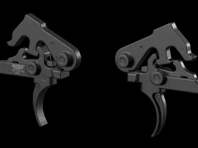 Geissele SSA SSF Triggers Low-poly 3D model