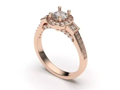 solitaire with ring sizes  8 part S26 3D print model