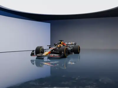 Scene Studio With Big Screen and Light 3D model