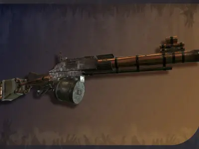 Zombie Killing Gun The Night Watch Low-poly 3D model