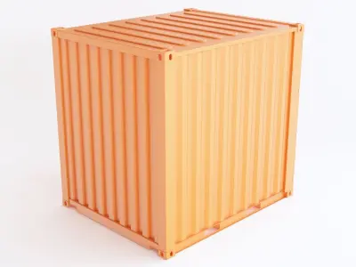 Container 10ft 01 3D model