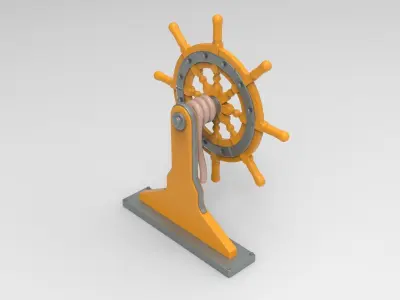 Ship Wheel 3D model