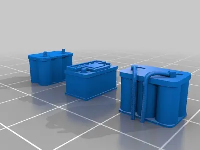 car and truck batteries Free 3D print model