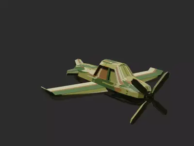 military aircraft Low-poly 3D model