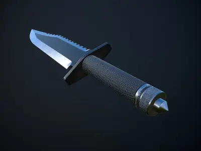 Rambo Knife Low-poly 3D model
