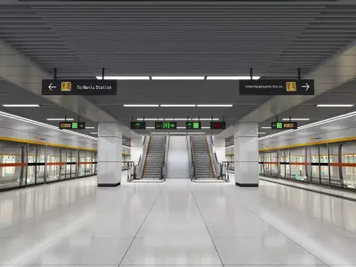 City Subway Low-poly 3D model