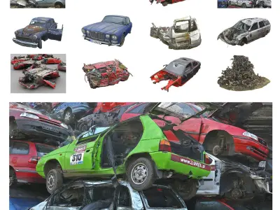  Vehicle Graveyard - Car Cemetery Pack 12 