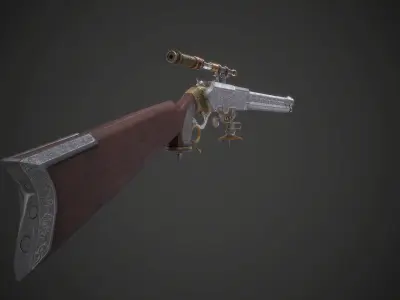 Shield Gunner Low-poly 3D model