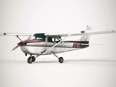 Cessna 172 Skyhawk  Low-poly 3D model