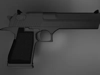 simple desert eagle Low-poly 3D model