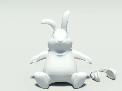 Plushie Rabbit  MR  Rabbeat 3D model