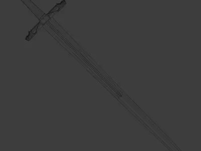 Joyeuse Sword Weapon PBR low-poly game ready Low-poly 3D model