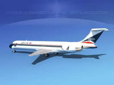 McDonnell Douglas MD-87 Delta 1 3D model