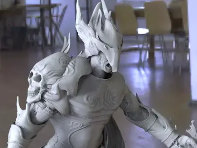Scull Knight warrior 3D model