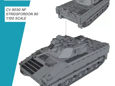 CV 9030 NF1 Stridsfordon 90 Strf 90 3D print model