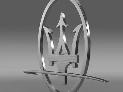maserati logo 3D model from CGTrader