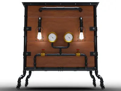 Steampunk cabinet 3D model