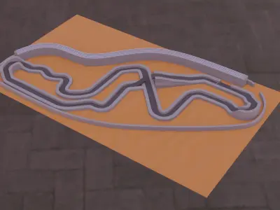 Basic Race Track Free 3D model