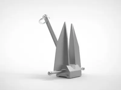 Stockless Anchor 3D model