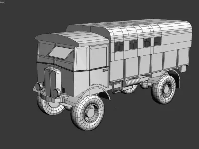 AEC Matador British 4x4 Truck - 1944 3D model