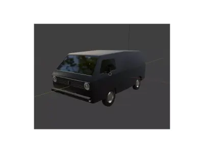 Volkswagen T3 Low-poly 3D model