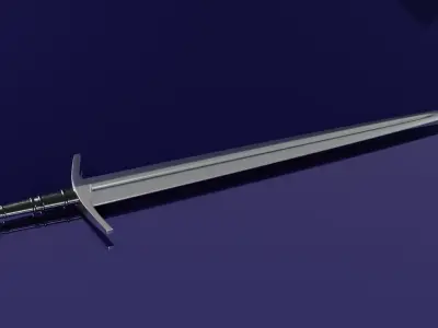 Iron sword 3D model 3D model