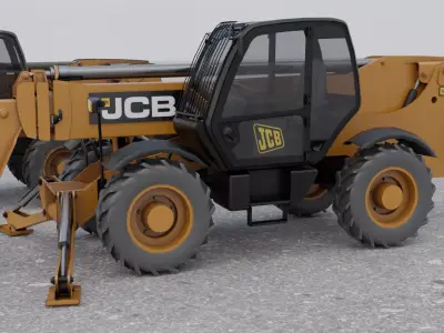 JCB Telehandler Low-poly 3D model