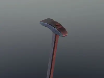 Hoe - Obsidian Low-poly 3D model