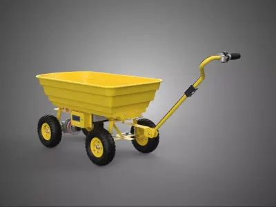 IOT AUTONOMOUS SMART ROBOT CART TROLLEY WAGON WHEELBARROW GARDEN 3D model