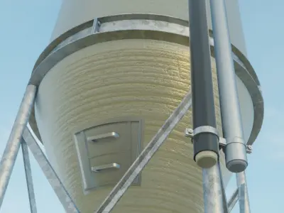 Corn Silo Version 1 Low-poly 3D model