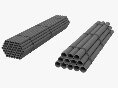 Pipes Stack Low-poly 3D model