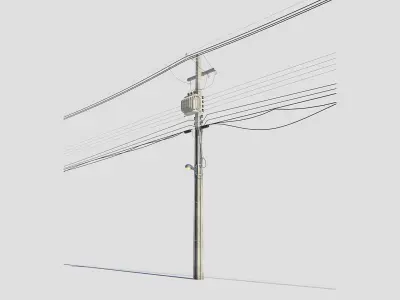 Streetlight Electrical Pole 3D model