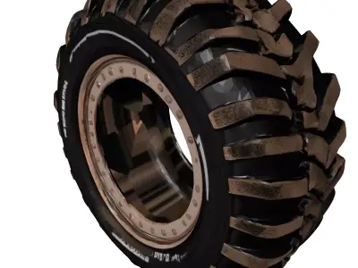 Muddy OffRoad Tire Model 3D model