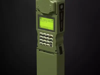 Handheld Military Radio Low-poly 3D model